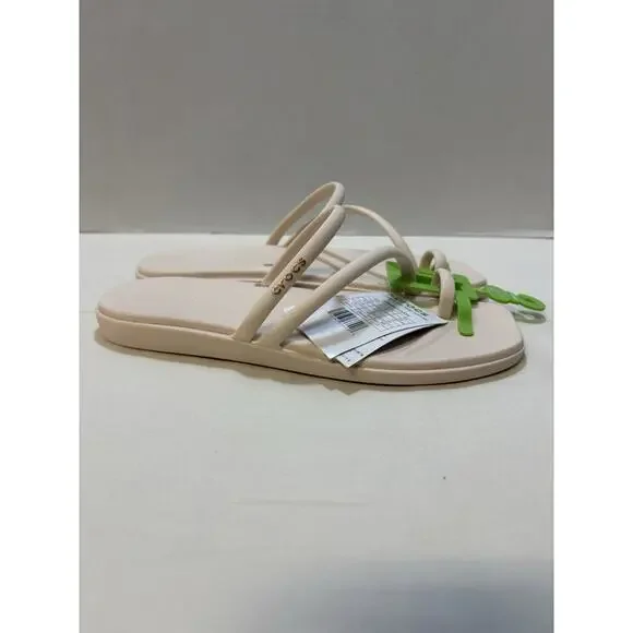 Crocs Miami Toe Loop Sandal Dew 209862-0WW Women's Size 8 Beige NEW - Picture 3 of 8